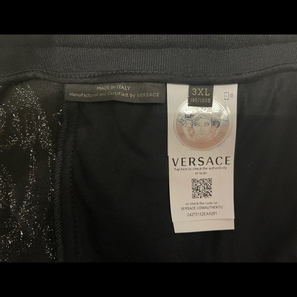 Versace Exotic Black/Silver Authentic Pants 3XL - Picture 6 of 7